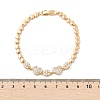Brass Micro Pave Cubic Zirconia Link Chain Bracelets KK-R217-38G-5