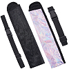 2Pcs 2 Colors Oxford Collapsible Floral Print Chinese Fan Storage Bag ABAG-CN0001-45-1