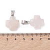 Natural Rose Quartz Pendants X-G-K359-02P-07-3