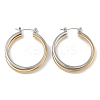 Ion Plating(IP) 201 Stainless Steel Hoop Earrings LS-EJEW-I309-40G-1