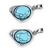Synthetic Turquoise Pendants KK-U043-52P-03-1