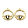 Brass Micro Pave Cubic Zirconia Pendants KK-U060-07G-01-1