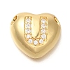 Rack Plating Brass Micro Pave Cubic Zirconia Pendants KK-I722-04G-U-1