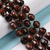 Natural Mahogany Obsidian Beads Strands G-G990-F12-2