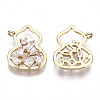 Brass Micro Pave Cubic Zirconia Pendants KK-R111-070-B01-2