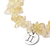 Natural Citrine Stretch Bracelets BJEW-JB11147-03-3