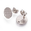 Non-Tarnish 304 Stainless Steel Ear Stud Findings STAS-O119-16A-P-1