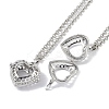 Brass Rhinestone Pendant Necklaces NJEW-G089-16J-P-1