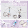 4Pcs 2 Styles Glass & Alloy Pendant Decoration HJEW-UN00037-4
