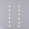 Natural Cultured Freshwater Pearl Dangle Earrings EJEW-JE03827-01-4