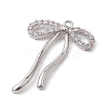 Rack Plating Brass Micro Pave Clear Cubic Zirconia Pendants LS-KK-H463-12P-2