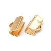 SHEGRACE Brass Ribbon Crimp Ends XGR0061G-60G-2