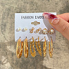 Alloy & Plastic Pearl & Rhinestone Earring Sets WG01624-07-1