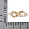 Brass Micro Pave Clear Cubic Zirconia Connector Charms KK-Q044-01F-G-3