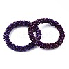 Faceted Electroplate Glass Beads Stretch Bracelets BJEW-S144-002G-06-2