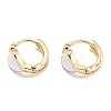 Brass Micro Pave Clear Cubic Zirconia Huggie Hoop Earrings EJEW-P187-A-3
