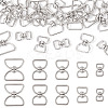 25Pcs 5 Styles Zinc Alloy Swivel Clasps FIND-TA0008-31-1