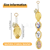 2Pcs 2 Colors Oval Brass Locket Pendants PALLOY-FH00108-2