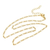 Brass Figaro Chain Necklaces for Women NJEW-B157-02G-4