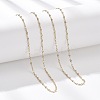 2MM 304 Stainless Steel Textured Dapped Chain Necklaces NJEW-T016-14G-1