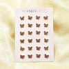 12 Pairs 304 Stainless Steel Rhinestone Stud Earrings EJEW-B135-01G-02-2