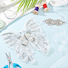 Butterfly Sequin/Paillette Embroidery Lace Applqiues DIY-FG0004-31-4