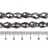 Transparent Electroplate Glass Beads Strands EGLA-N013-T8mm-B27-4