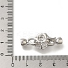 Brass Micro Pave Clear Cubic Zirconia Fold Over Clasps KK-H480-32P-3