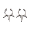 304 Stainless Steel 3 Spike Clip on Nose Rings AJEW-A062-05P-02-4