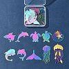 20Pcs 10 Styles Ion Plating(IP) 304 Stainless Steel Etched Metal Embellishments Pendants STAS-FS0001-53-7