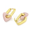 Rack Plating Heart Brass Enamel Hoop Earrings for Women EJEW-G410-66G-3