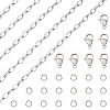 DIY Stainless Steel Paperclip Chains Necklaces Making Kits DIY-TA0011-23P-02-3
