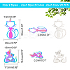 80Pcs 4 Style 201 Stainless Steel Filigree Pendants STAS-DC0008-69-2