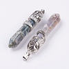 Natural Indian Agate Big Pointed Pendants G-G738-A-37-3