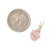 12Pcs Flower Transparent Acrylic Pendants PALLOY-JF03895-2