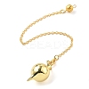 Brass Dowsing Pendulum Big Pointed Round Pendants KK-H491-03G-1