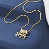 Brass Pave Colorful Cubic Zirconia Pendant Box Chain Adjustable Slider Necklaces NJEW-D348-03A-G-2