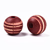 Painted Natural Wood Beads WOOD-T021-54A-08-2