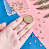 60Pcs 2 Colors Brass Micro Pave Cubic Zirconia Charms KK-PH0012-36-3
