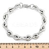 304 Stainless Steel Infinity Link Chain Bracelets for Women Men BJEW-F488-53C-P-5