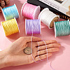 6 Rolls 6 Colors Nylon Chinese Knot Cord NWIR-TA0001-06-6