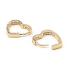 Brass Micro Pave Cubic Zirconia Hoop Earring EJEW-D078-23KCG-1
