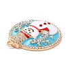 Christmas Zinc Alloy Rhinestone Pendnats LS-PALLOY-K008-02B-KCG-3
