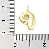Rack Plating Brass Balloon Letter Pendants KK-C050-01G-P-3