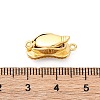 Brass Micro Pave Clear Cubic Zirconia Box Clasps KK-P291-25G-3