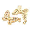 Brass Micro Pave Cubic Zirconia Peg Bails CU-CBA908F-03G-2