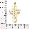 Brass Micro Pave Clear Cubic Zirconia Pendants KK-N268-90G-3
