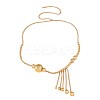 Alloy and CCB Plastic Ball Tassel Waist Belly Chains FS-WG3B010-01-5