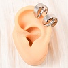 304 Stainless Steel C-Shaped Cuff Earrings EJEW-K268-85P-3
