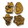 Natural Tiger Eye Carved Cabochons G-U006-02-1